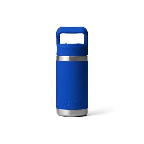 YETI Rambler Jr. 12 oz Kids Bottle, with Straw Cap, Royal Blue — view 3
