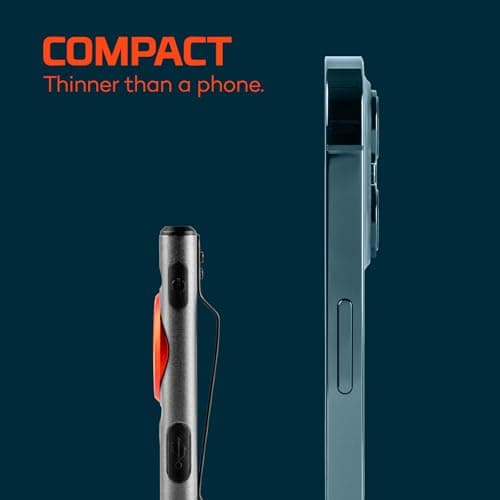 NEBO Slim Mini Pocket Light 2-Pack | Rechargeable, 250 Lumens, 2 Light Modes, Small Flashlight for EDC & Emergencies, Magnetic Base, Lightweight, Water Resistant & Durable, Includes Charging Cable — view 2