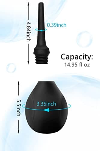442ML Silicone Cleansing Bottle, Anti-Backflow Bulb, Large Capacity, Soft & Reusable for Men and Women — view 4