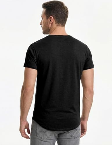 JMIERR Mens 3 Pack Short Sleeve T Shirts Black/Light Grey/Army Green L — view 2