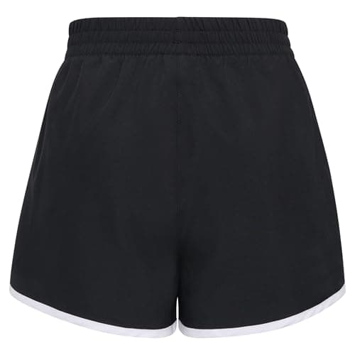 adidas Girls ' Woven Pacer Short, Black/White Stripe, M — view 2