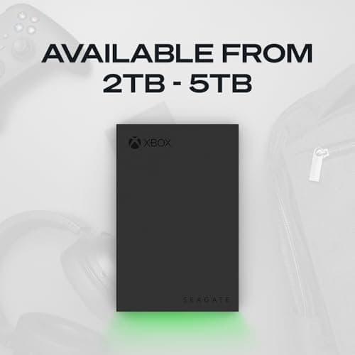 Seagate Game Drive for Xbox 5 TB External Hard Drive Portable HDD - USB 3.2 Gen 1, Black with Built-in Green LED bar, Xbox Certified, 3 Year Rescue Services(STKX5000403) — view 6