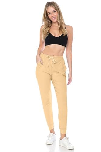LY3X5X-KHAKI Yoga Solid Leggings, 3X5X — view 5