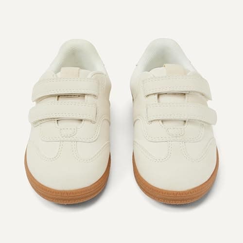Amazon Essentials x Sofia Grainge Unisex Toddlers' Hook and Loop Sneakers with Rubber Sole, Ivory, 6 Toddler — view 3