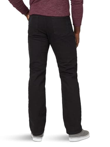 Wrangler Authentics Men's Classic 5-Pocket Regular Fit Flex Jean, Black Flex, 33W x 32L