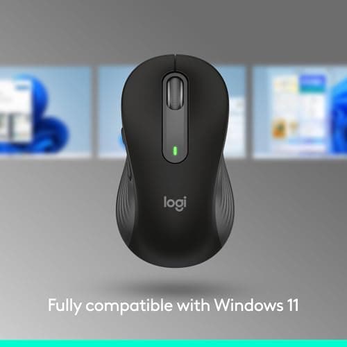 Logitech Signature M650 L Full Size Wireless Mouse - for Large Sized Hands, 2-Year Battery, Silent Clicks, Customizable Side Buttons, Bluetooth, for PC/Mac/Multi-Device/Chromebook - Black — view 4