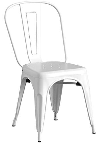 FDW Metal Dining Chairs Set of 4 Indoor Outdoor Chairs Patio Chairs Kitchen Chairs 18 Inch Seat Height Metal Restaurant Chair Stackable Chair Tolix Side Bar Chairs — view 4