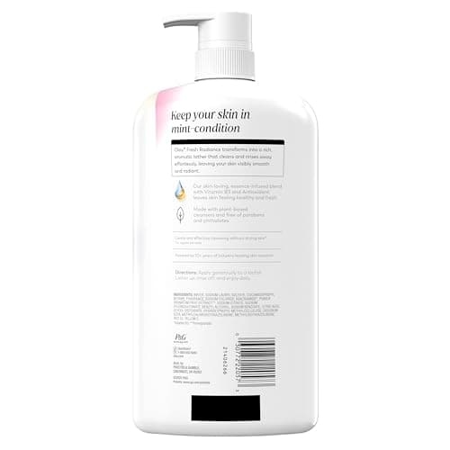 Olay Body Wash for Women, Fresh Radiance, 24/7 Skin-Loving Freshness, Visibly Radiant, Plant Based Cleansers, Vitamin B3 & Antioxidant Blend, For All Skin Types, Strawberry & Mint Scent, 29 fl oz — view 12