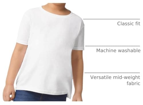 Gildan Youth Toddler T-Shirt, Style G5100P, 2-Pack, White, 4T — view 3