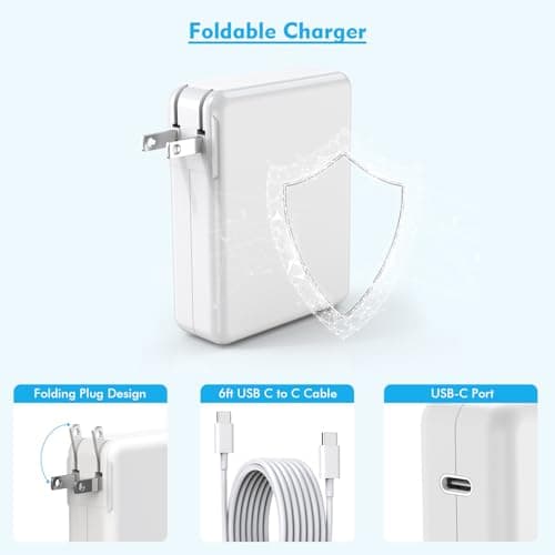 Macbook Pro Charge,140w Fast Mac book Air/Pro Charger With 6FT Fast Charger USB C to C Cable Cord For Apple MacBook Pro/MacBook Air 16 15 14 13 Inch,M1 M2 M3,iPad Pro,Samsung Galaxy & All USB C Device — view 3