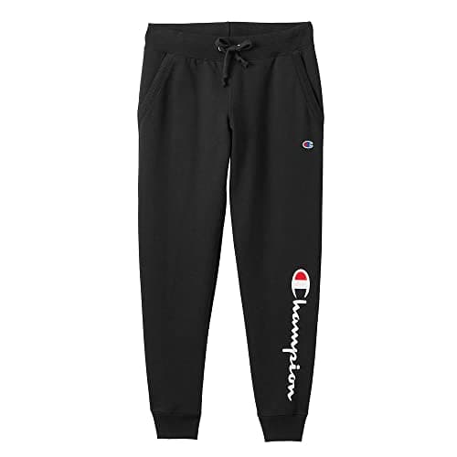 Champion Women's Joggers, Powerblend, Fleece Joggers, Comfortable Pants for Women, 29" (Plus, Black Script, Medium — view 4