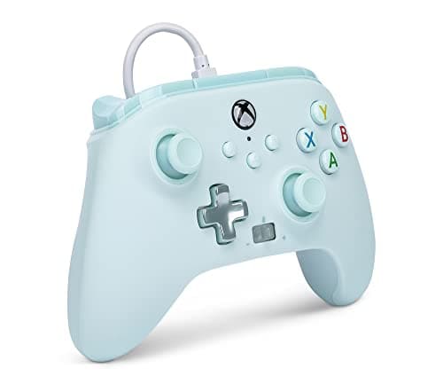 PowerA Enhanced Wired Controller for Xbox Series X|S - Cotton Candy Blue, gamepad, wired video game controller, gaming controller, Detachable 10ft USB-C Cable, Mappable Buttons and Rumble Motors, Officially Licensed for Xbox — view 2