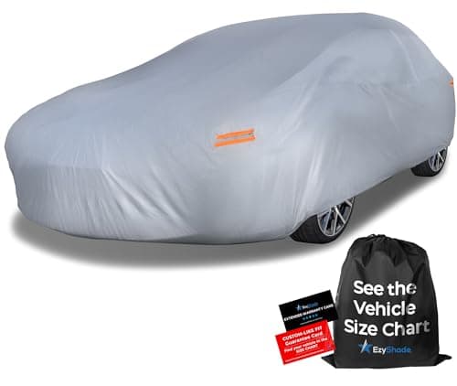 EzyShade 10-Layer Waterproof Sports Car Cover. See Vehicle Size-Chart for Accurate Fit. All Weather Full Outdoor Covers. Corvette Mustang Trans Am Classic Cars Sun Snow Rain. Size C4 (See SizeChart)