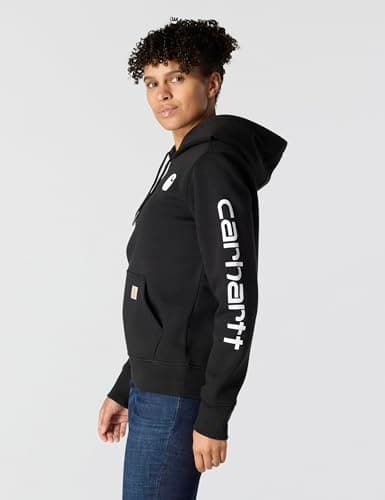Carhartt Women's Iconic Clarksburg Logo Sweatshirt, Black, Medium