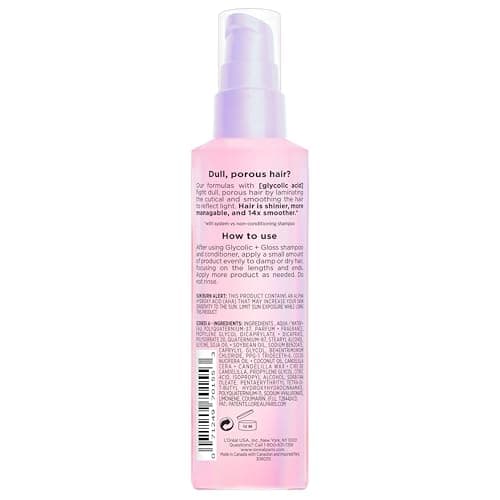 L'Oreal Paris Elvive Glycolic + Gloss High Shine Leave-In Hair Serum, Smooths Dull, Porous Hair Into High-Shine, Glossy Hair, 4.4 Fl Oz — view 8