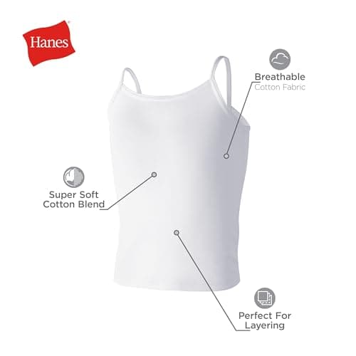 Hanes girls Camisole Cami Shirt, Assorted, Large US — view 5