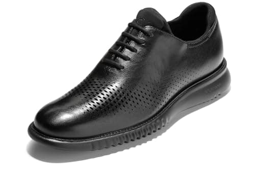 Cole Haan mens 2.zerogrand Laser Wingtip Lined Oxford, Black Leather/Black, 10 US