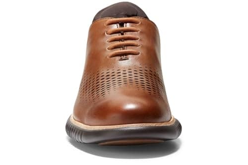 Cole Haan Men's 2.Zerogrand Laser Wingtip Oxford, British tan/Java, 10
