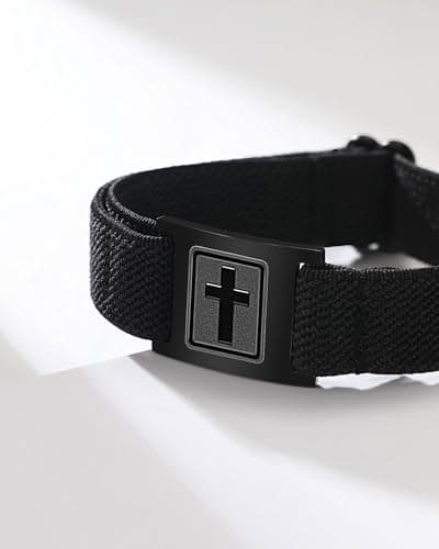 PINKDODO Catholic Confirmation Gifts for Boys Cross Bracelet — view 4