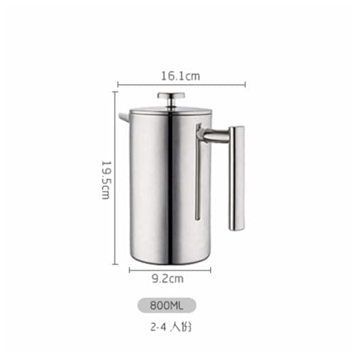 VIAENKFG Insulated French Press Home Hand Brew Filter Coffee Maker — view 3