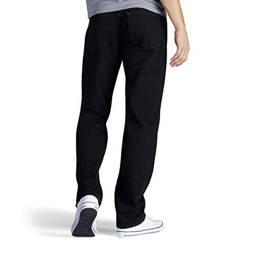 Lee Men's Relaxed Fit Straight Leg Jean, Double Black, 30W x 32L