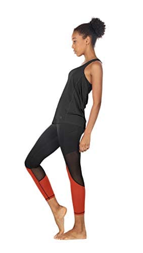 icyzone Yoga Tops Workouts Clothes Activewear Built in Bra Tank Tops for Women (M, Black) — view 2