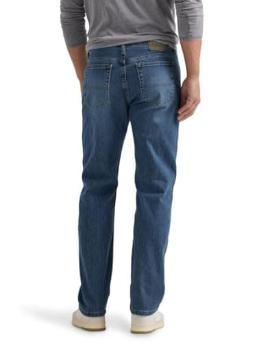 Wrangler Authentics Men's Regular Fit Comfort Flex Waist Jean, Blue Ocean, 36W x 32L