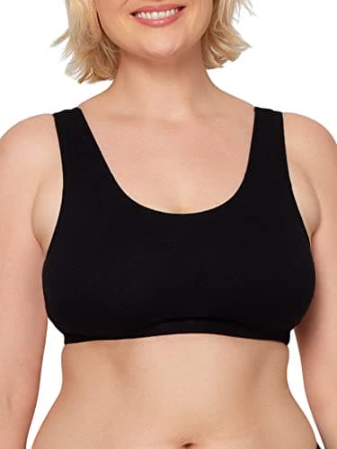 Fruit of The Loom Womens Built Up Tank Style Sports Bra, Black/Heather Grey/Charcoal, 38 US