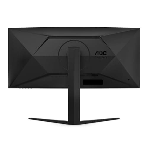 AOC CU34G4V 34" Frameless Curved Ultrawide Gaming Monitor, UWQHD 3440 x 1440 1500R, 21:9 Aspect Ratio, 180Hz 0.5ms MPRT, Display Port x 1, HDMI x 1, AMD FreeSync Premium, Height Adjustable, Black — view 4