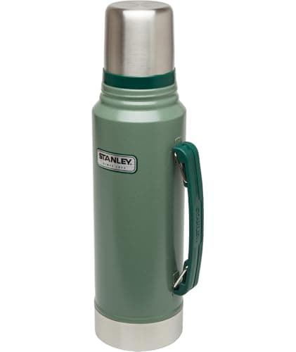 Stanley Heritage Classic Vacuum Bottle with Handle 1.1 qt | Wide Mouth w/Leakproof Cup Lid | Keep Drinks Hot or Cold | Insulated Stainless Steel Thermal Bottle | BPA-Free | Hammertone Green — view 2