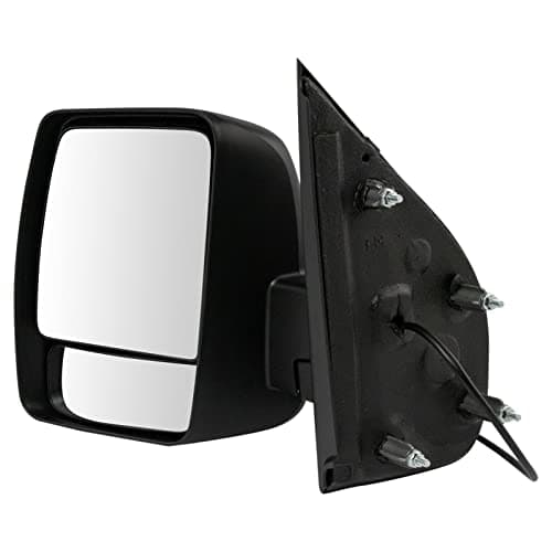 TRQ Driver Side Mirror Assembly Power Textured Black Compatible with 2012-2021 Nissan NV2500 NV3500 — view 5