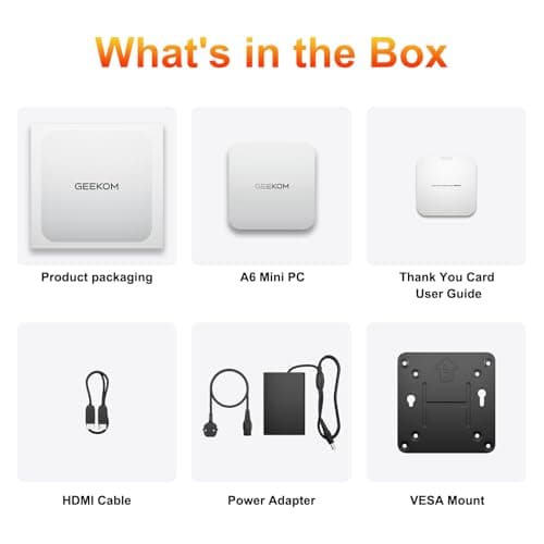 GEEKOM A6 Mini PC, Ryzen 7 6800H, 16GB DDR5 Upgradable RAM 1TB PCIe 4.0 SSD — view 9