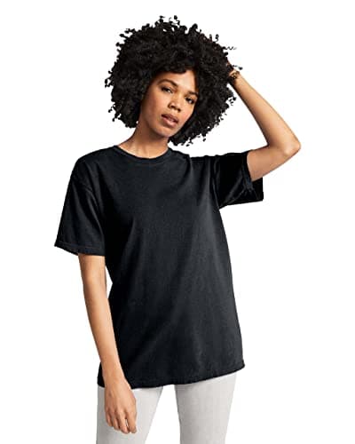 Comfort Colors Adult Short Sleeve Tee, Style G1717, Black (1-pack), Large — view 2