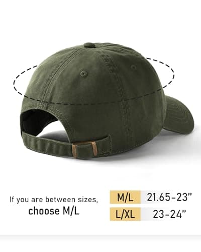 FURTALK Cotton Low Profile Baseball Cap Hat for Men Women Adjustable Dad Hat Four Seasons Classic Army Green — view 2