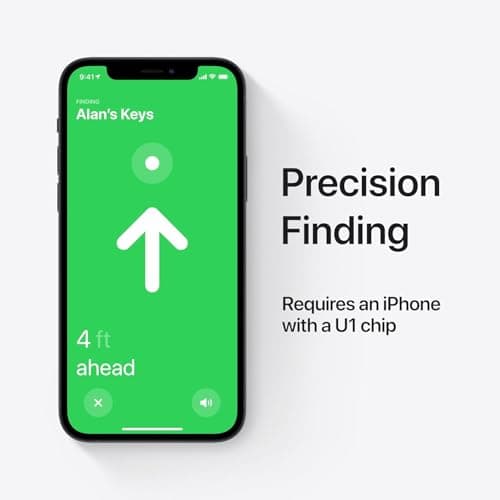 Apple AirTag (1st Generation) - 4 Pack. Keep Track of and find Your Keys, Wallet, Luggage, Backpack, and More. Simple one-tap Set up with iPhone or iPad, Bluetooth — view 4