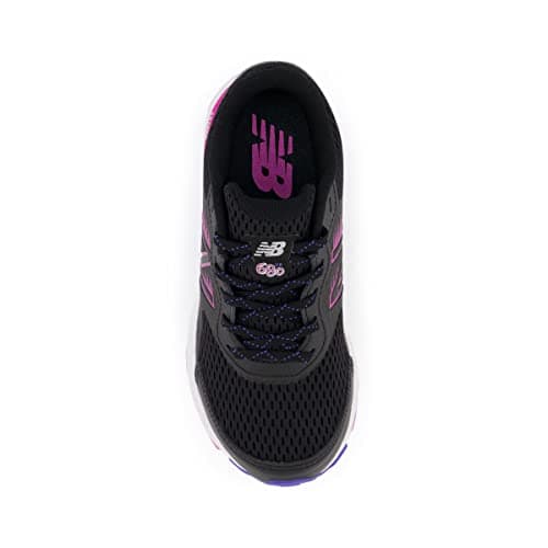 New Balance Kid's 680 V6 Lace-up Running Shoe, Black/Magenta Pop/Aura, 11.5 Little Kid — view 3