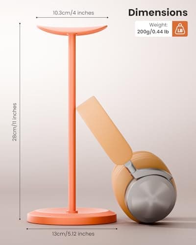 Tiiletzote Headphone Stand, Desktop Headset Holder, Orange — view 5