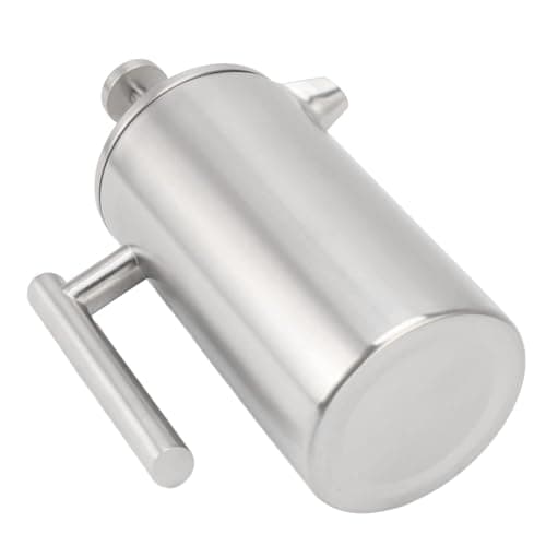 AIToWisely Portable Heatable French Press Coffee Maker, Dishwasher Safe, Double Wall Insulated Stainless Steel, 1L Capacity for Hot Coffee and Loose Tea — view 3