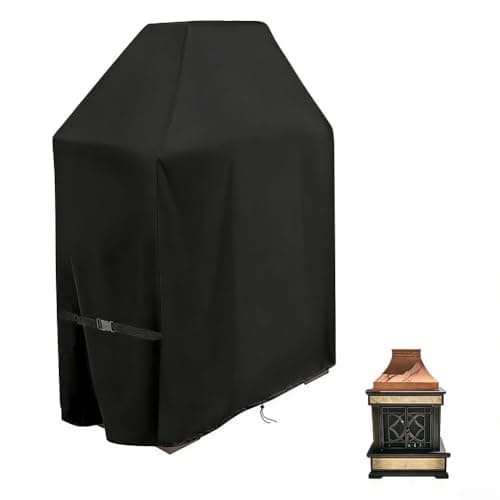 Startbuymore Waterproof Cover For Tall Outdoor Wood Burning Fireplaces Measuring 36L X 24W X 57H With Reinforced Top Seams(210D) — view 5
