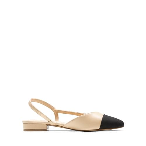 DREAM PAIRS Women's Slingback Ballet Flats,Nude,8 — view 3