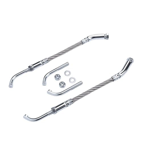 RASTKY Ice Scratchers Kit Enhanced Traction for Snowmobile Fit for Track Height 2-1/2 Ice Scratchers Replacement Set for All Snowmobiles Equipped with Reverse and Non Reverse Gears (Metal Silver)