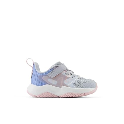 New Balance Kid's Rave Run V2 Bungee Lace with Top Strap Running Shoe, Bright Sky/Granite/Rose Sugar, 5 M Toddler — view 2