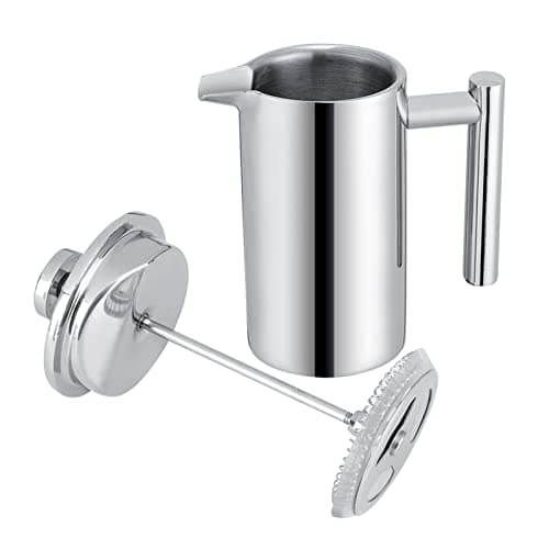 Dpofirs Double Wall Stainless Steel French Press 350ml | Insulated Coffee Maker with Precision Filter for Hot or Cold Brew — view 6