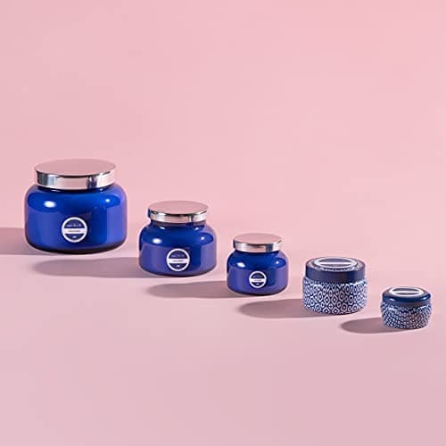 Capri Blue Volcano Scented, Glass Jar Candles for Home with Tropical Fruit & Sugared Citrus, Soy Wax Blend, Blue Color (8 Oz) — view 5