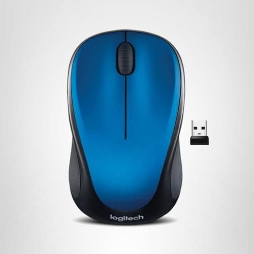 Logitech M317 Wireless Mouse, 2.4 GHz with USB Receiver, 1000 DPI Optical Tracking, 12 Month Battery, Compatible with PC, Mac, Laptop, Chromebook - Blue — view 4