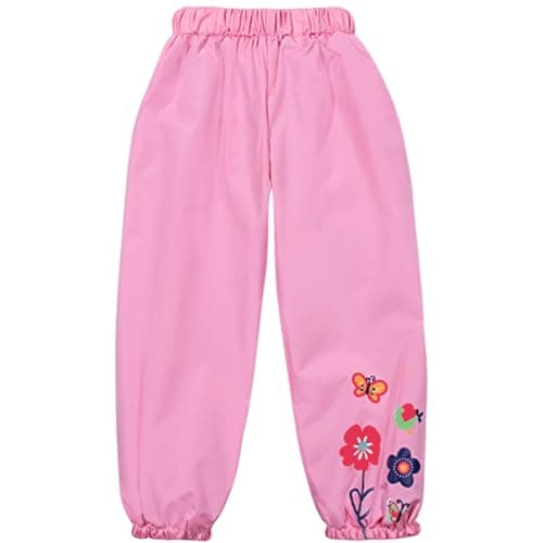LZH Girl Baby Kid Waterproof Hooded Coat Jacket Outwear Suit Raincoat Hoodies with Pants Pink 3T(For Age 2-3Y) — view 5