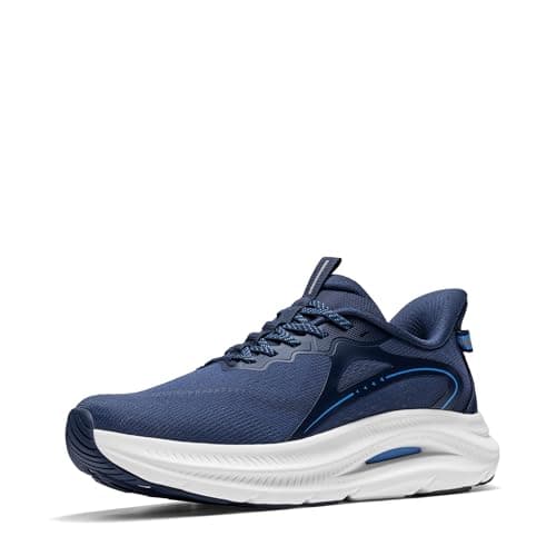 ALLSWIFIT Men's Slip On Stability Support Walking Shoes Coushioning Non Slip Breathable Comfortable Cross Trainer Workout StediCore Running Gym Fashion Sneaker,Size 10.5,Blue,SARS26011M