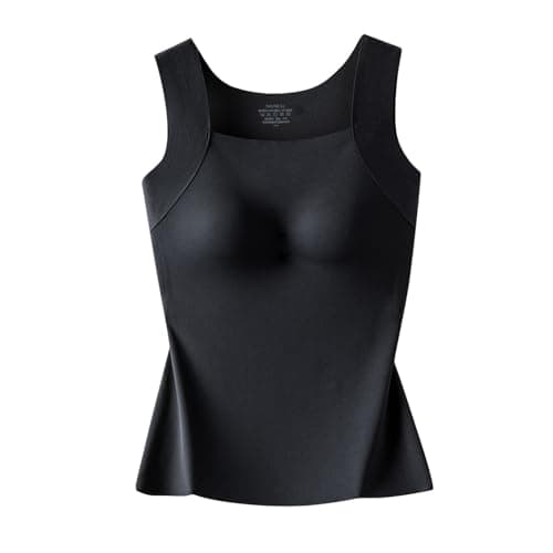 Women's U Neck Shapewear Built-in Bra Tank High Strechy Sleeveless Slim Tops Camisole Workout Tops Padded Yoga Shirts — view 7