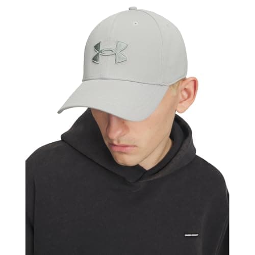 Under Armour Men's Blitzing Cap Stretch Fit, (069) Titanium / / Clay Green, Large/X-Large — view 2