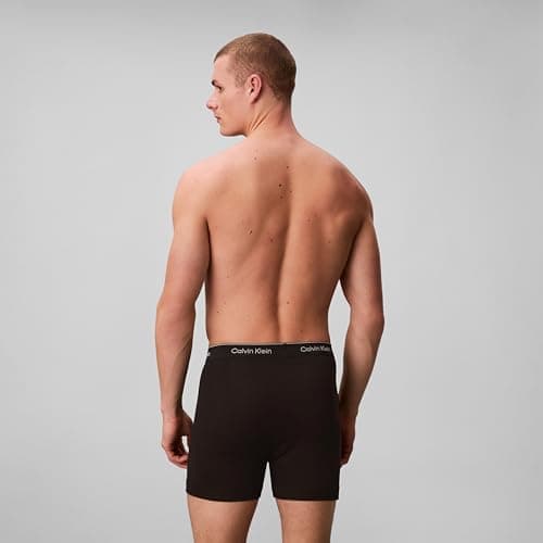 Calvin Klein Men's Cotton Classics 3-pack Boxer Brief, 3 Black, Medium — view 3